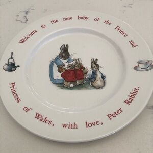 Beatrix Potter~Prince William~Wedgwood Peter Rabbit~BIRTHDAY Plate 1982